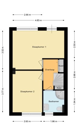 Floorplan - Emmakade 108, 2411 JG Bodegraven